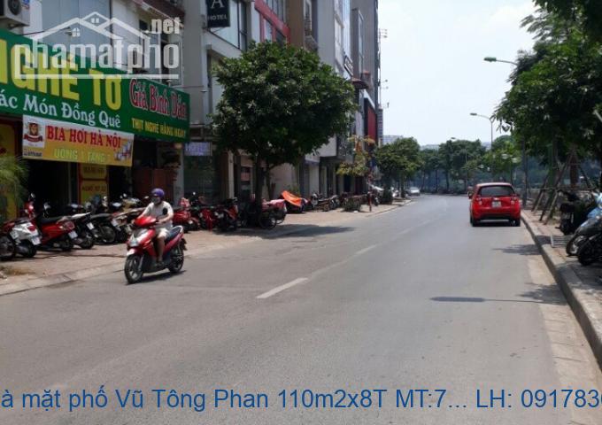Bán nhà mặt phố Vũ Tông Phan 110m2x8T MT:7m giá rẻ