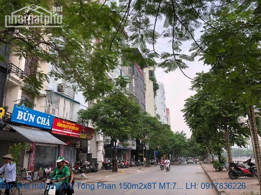 Bán nhà mặt phố Vũ Tông Phan 150m2x8T MT:7m giá 50tỷ